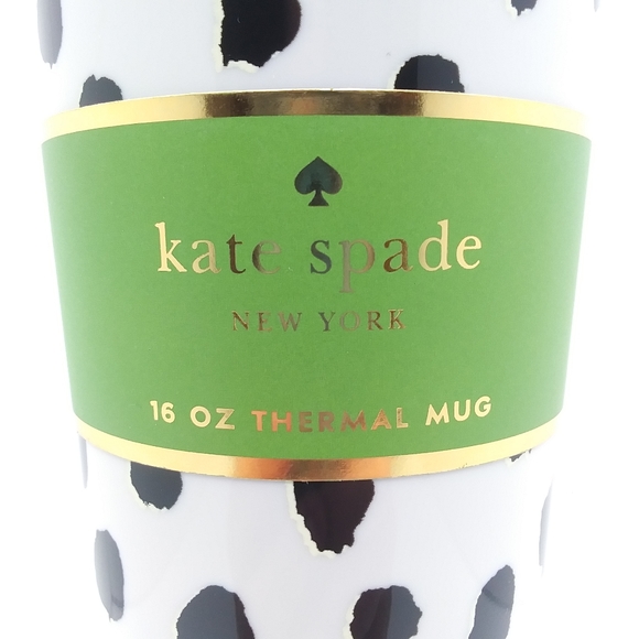 KATE SPADE "Flamingo Dot" Thermal Mug 16 oz - Picture 2 of 12